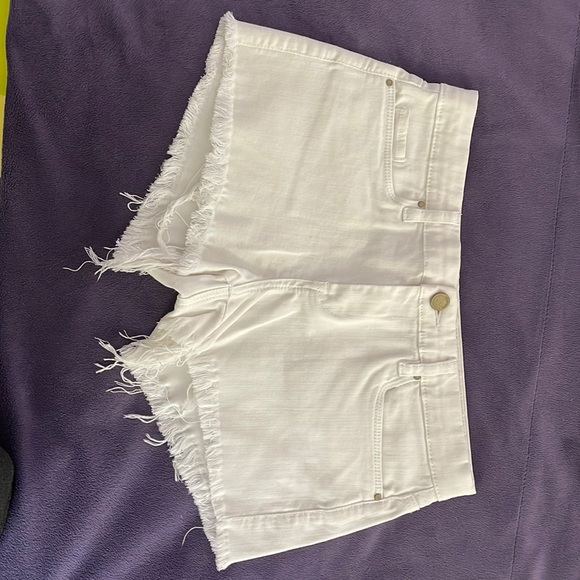 White jean cut-off shorts by Blank NYC - Picture 1 of 3